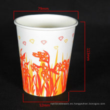 Taza de café caliente de una sola pared desechable personalizable